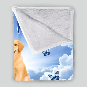 Custom Dog Blanket With Name - Heavenly Angel Pet Remembrance Gift For Dog Lovers - 89Prints