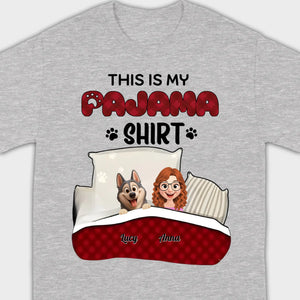 Individualized Dog Lover Basic Tee - This Is My Pajama Shirt | 89Prints
