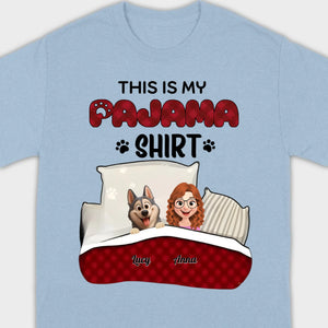 Individualized Dog Lover Basic Tee - This Is My Pajama Shirt | 89Prints