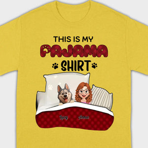 Individualized Dog Lover Basic Tee - This Is My Pajama Shirt | 89Prints