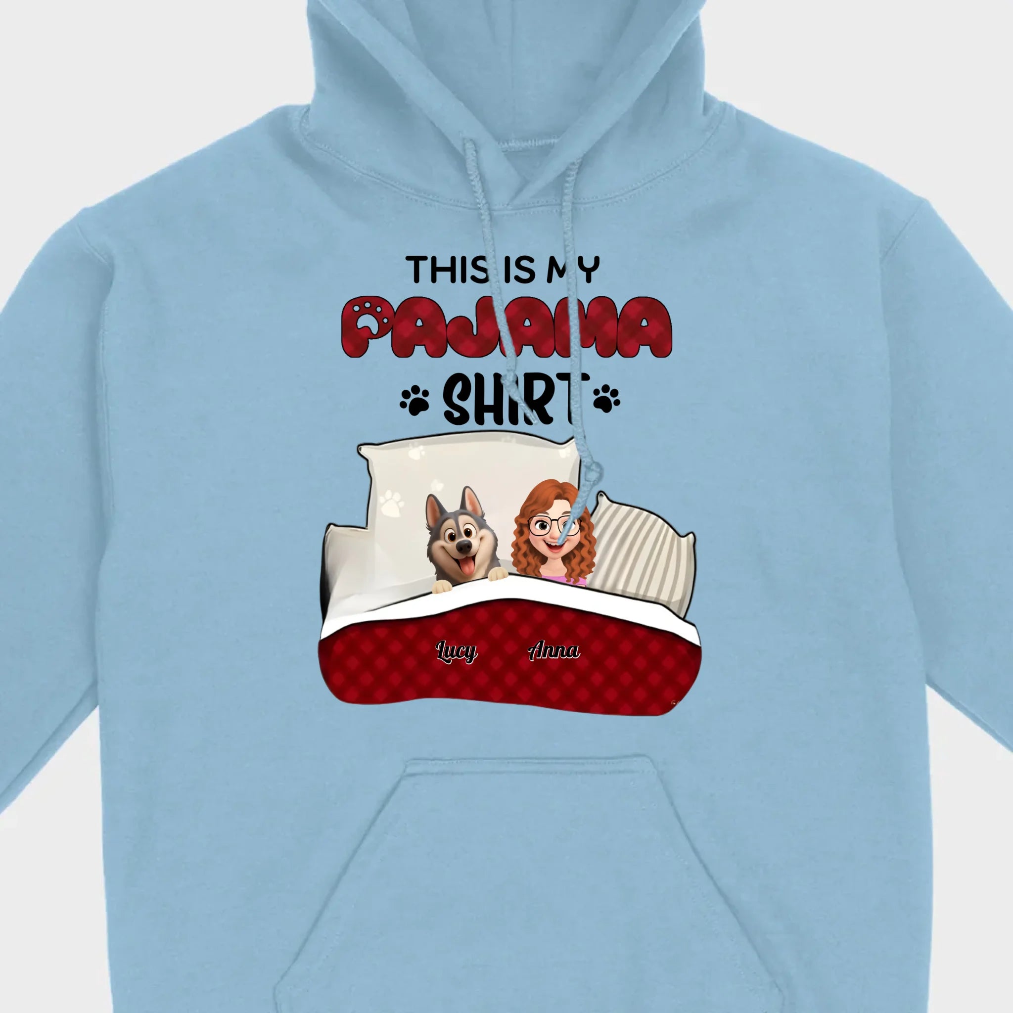 Individualized Dog Lover Basic Tee - This Is My Pajama Shirt | 89Prints