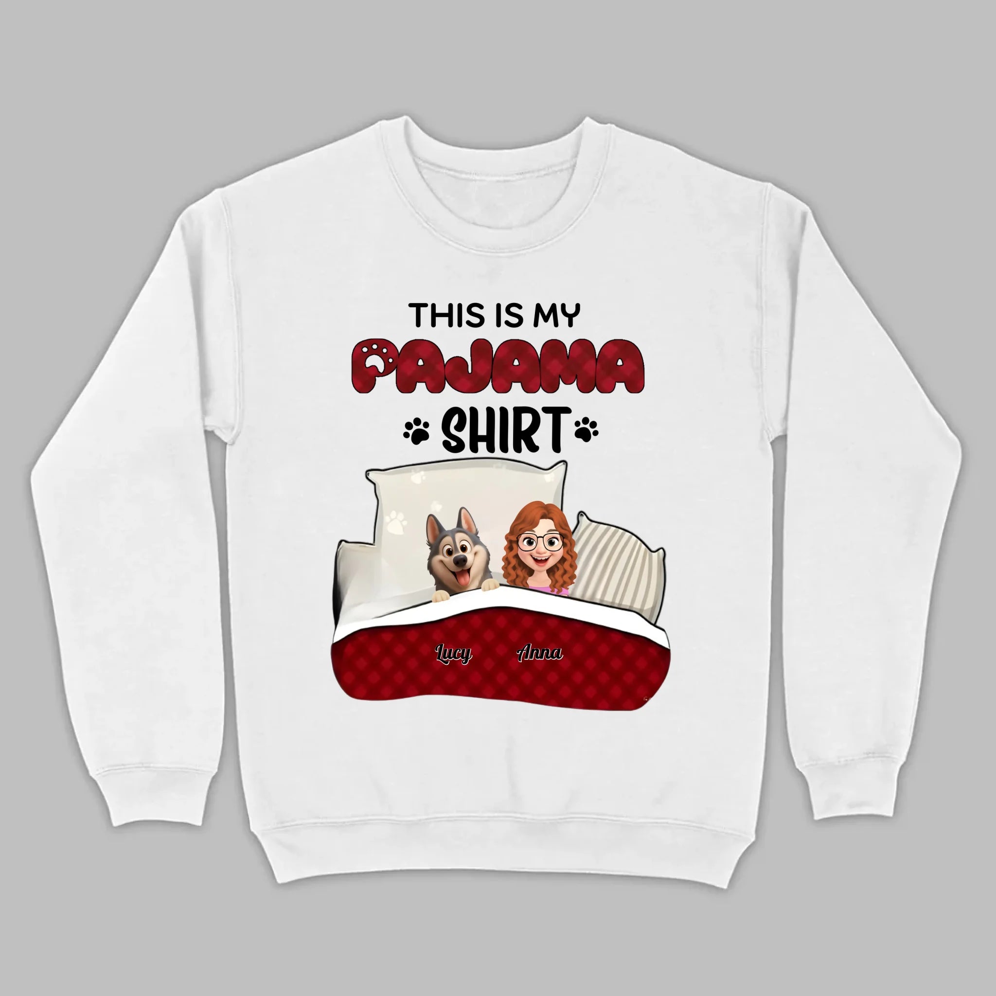 Individualized Dog Lover Basic Tee - This Is My Pajama Shirt | 89Prints