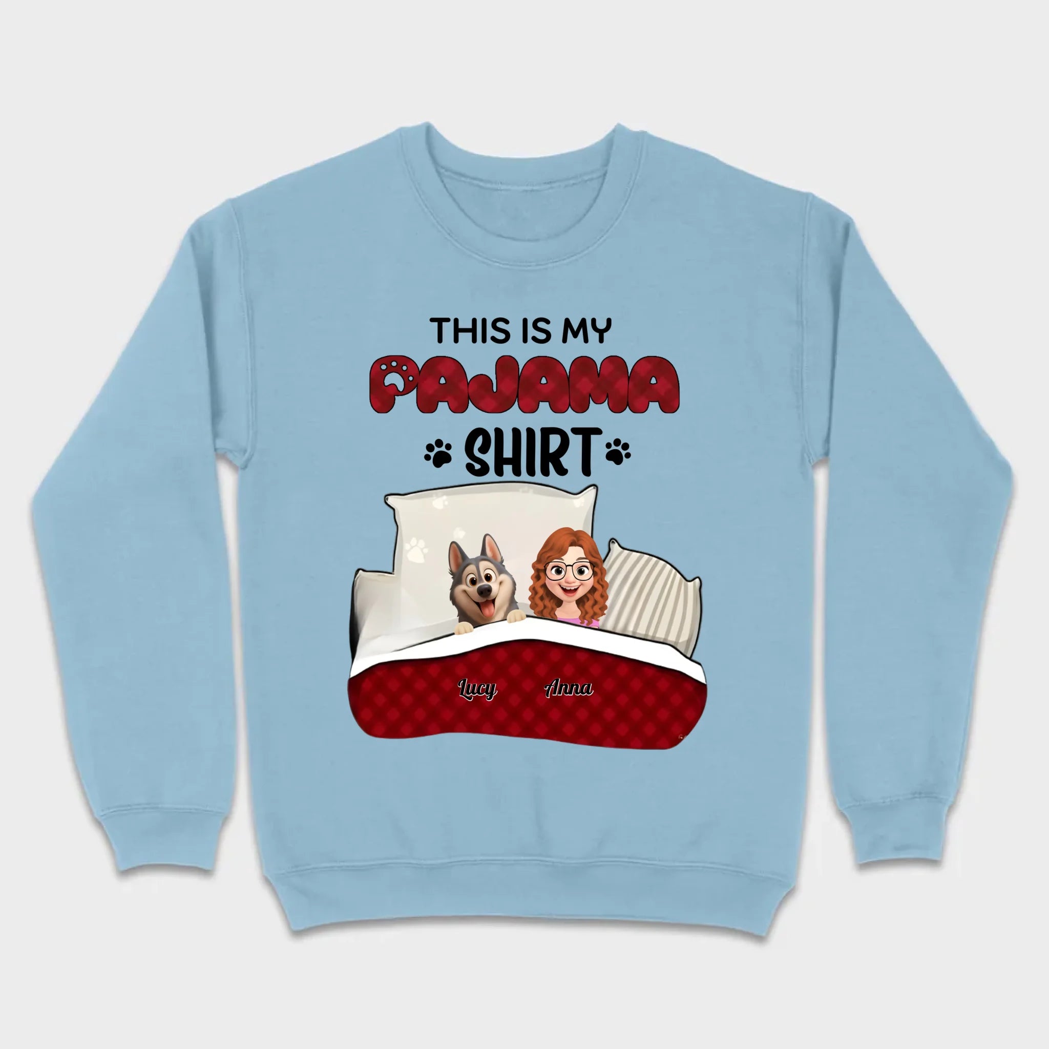 Individualized Dog Lover Basic Tee - This Is My Pajama Shirt | 89Prints