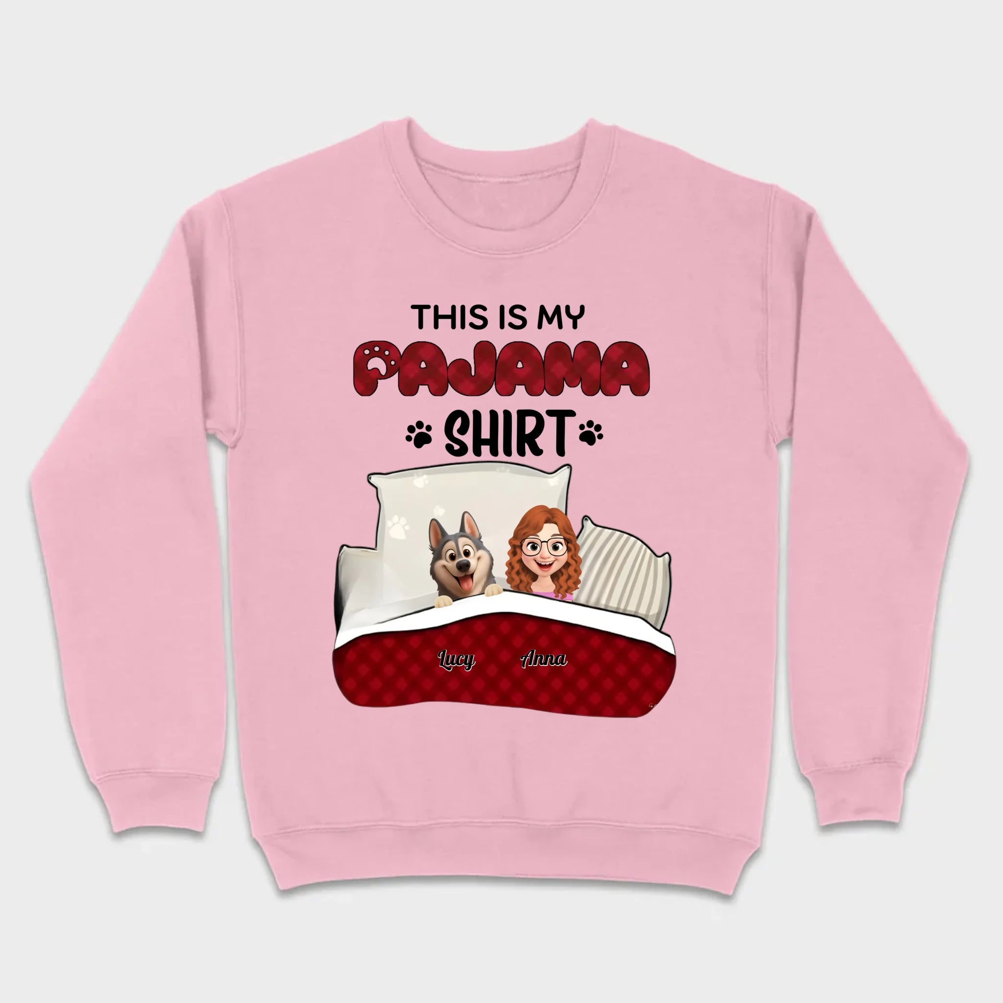 Individualized Dog Lover Basic Tee - This Is My Pajama Shirt | 89Prints