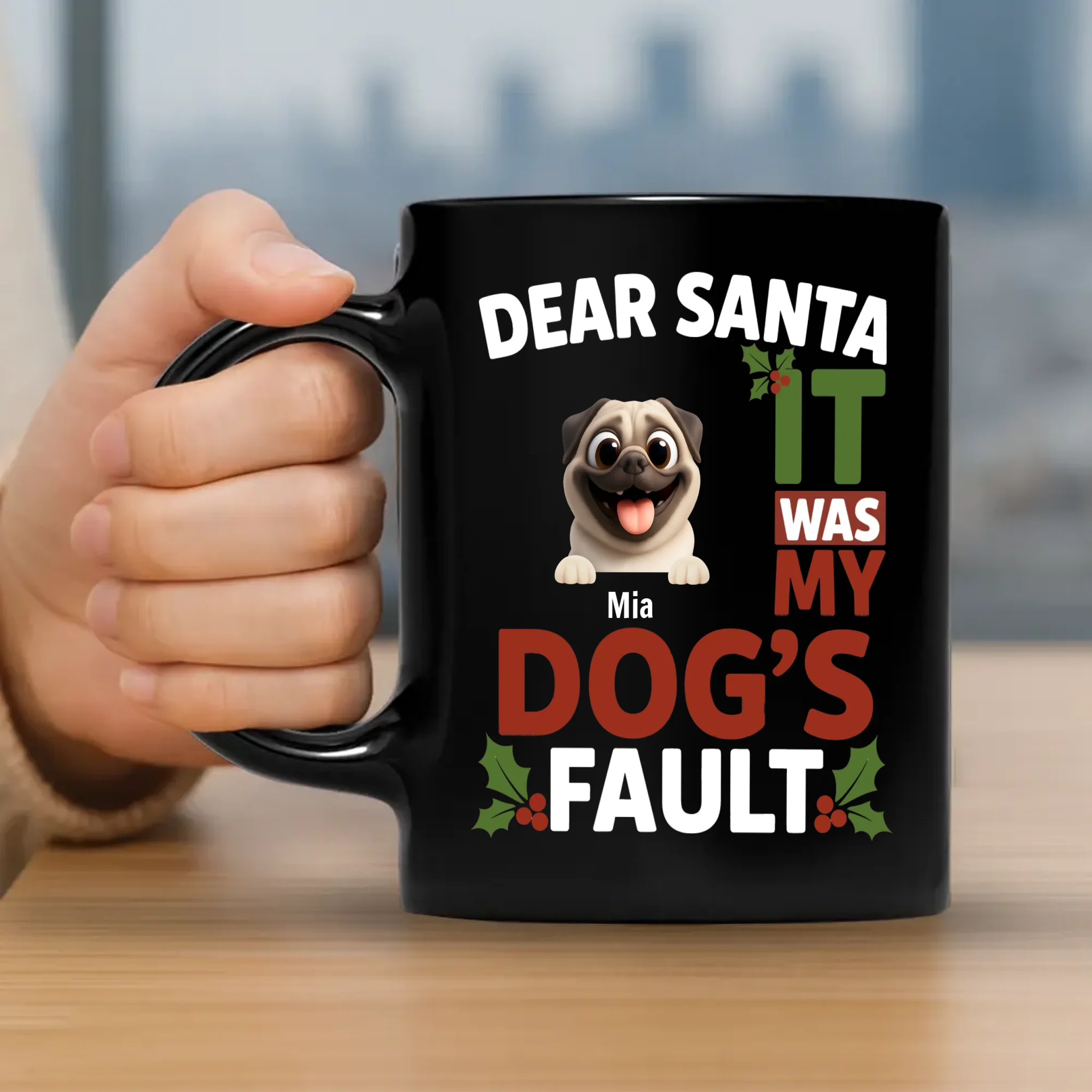 Personalized Pug Mug – Custom 