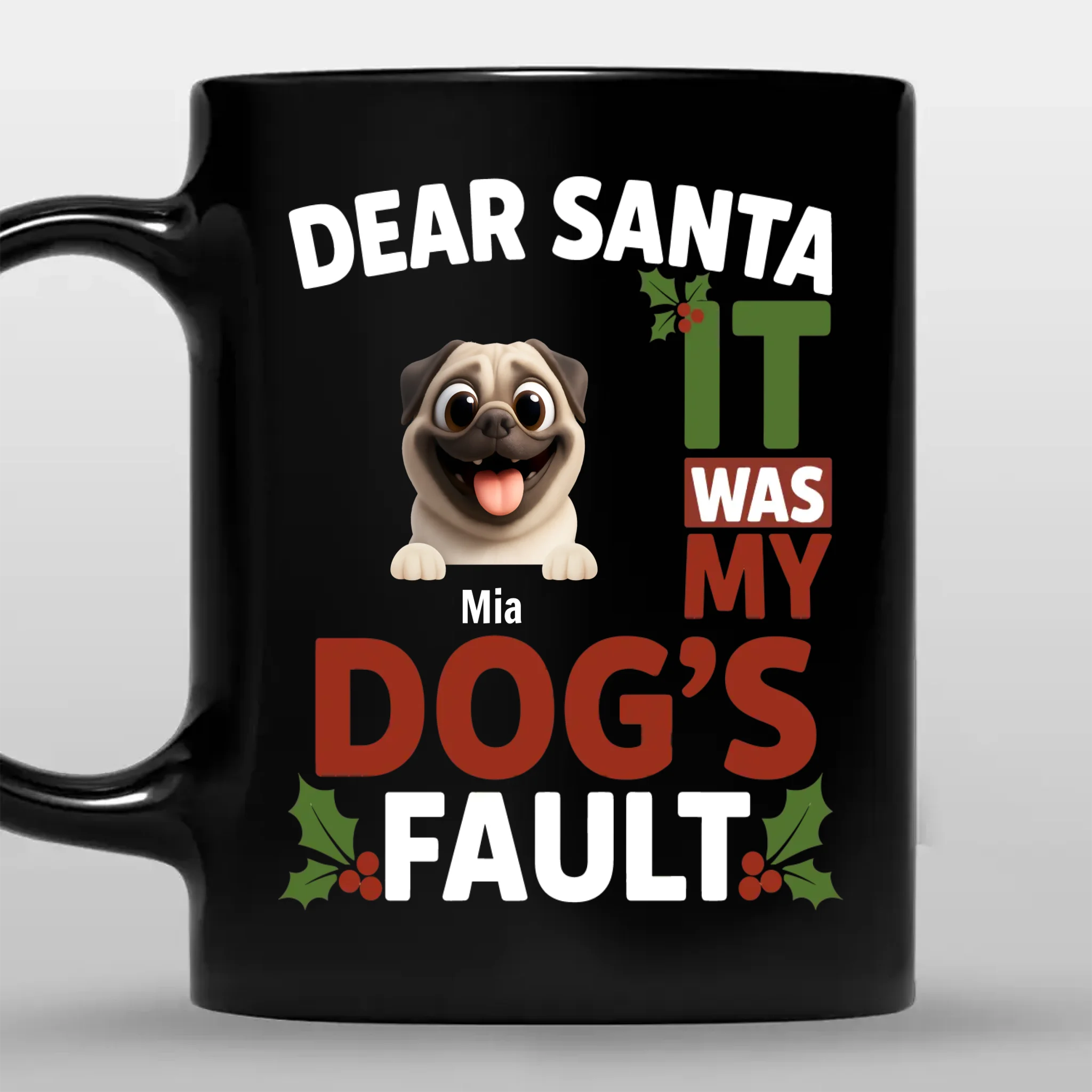 Personalized Pug Mug – Custom 
