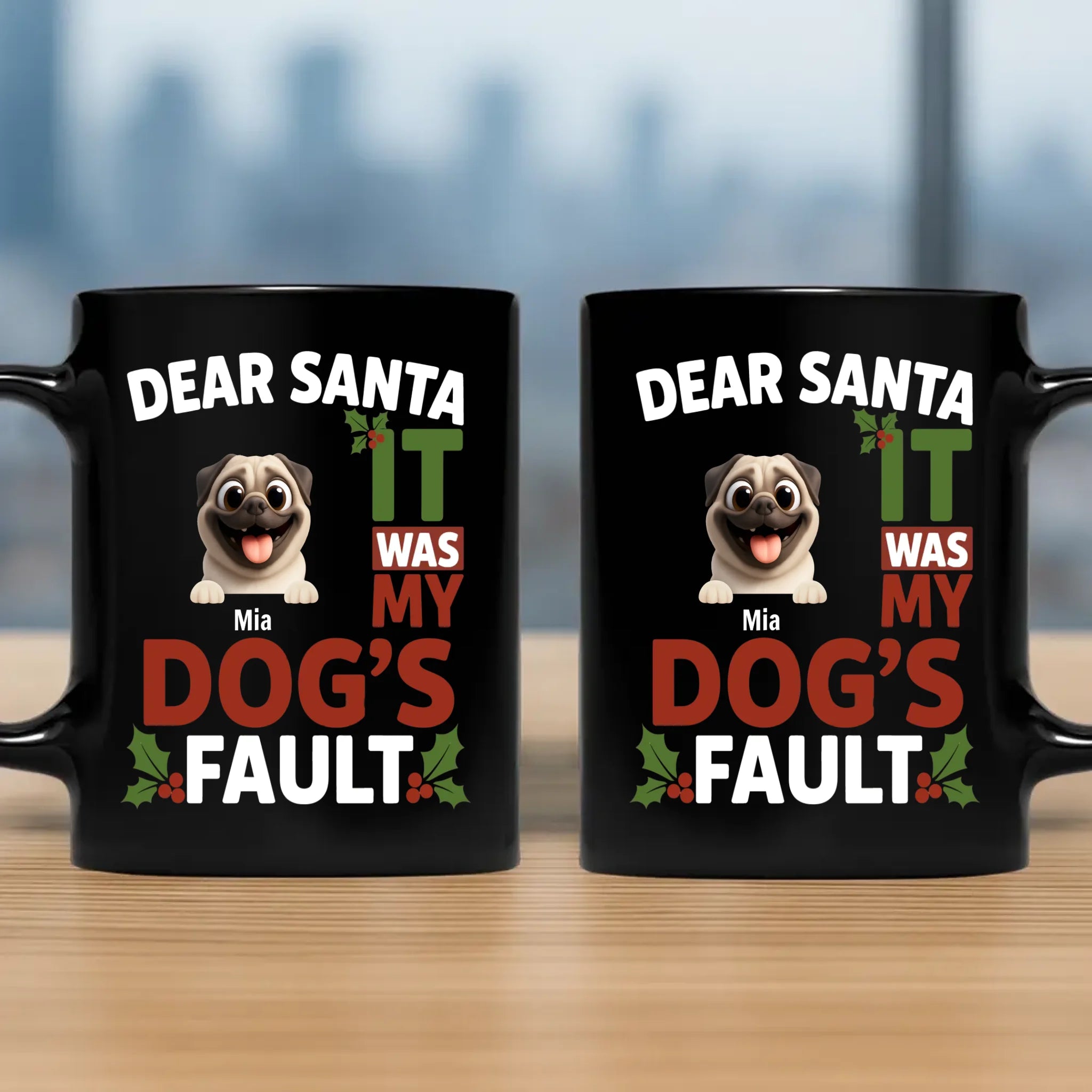 Personalized Pug Mug – Custom 