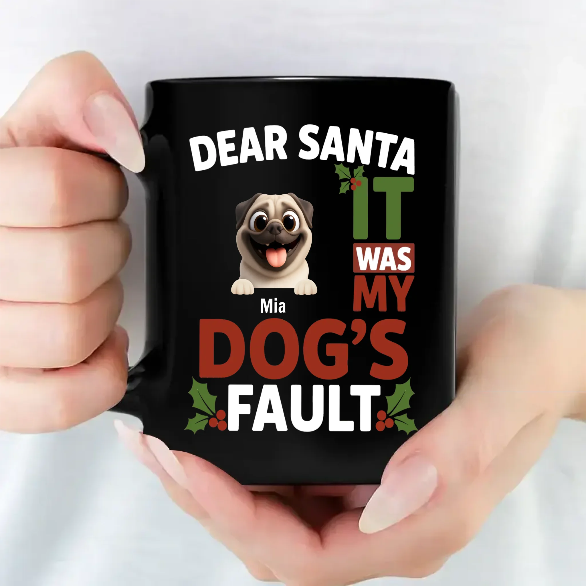 Personalized Pug Mug – Custom 