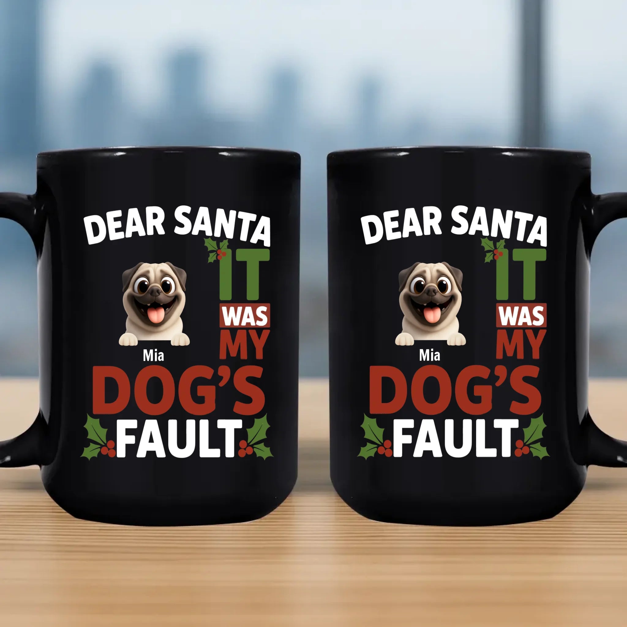 Personalized Pug Mug – Custom 