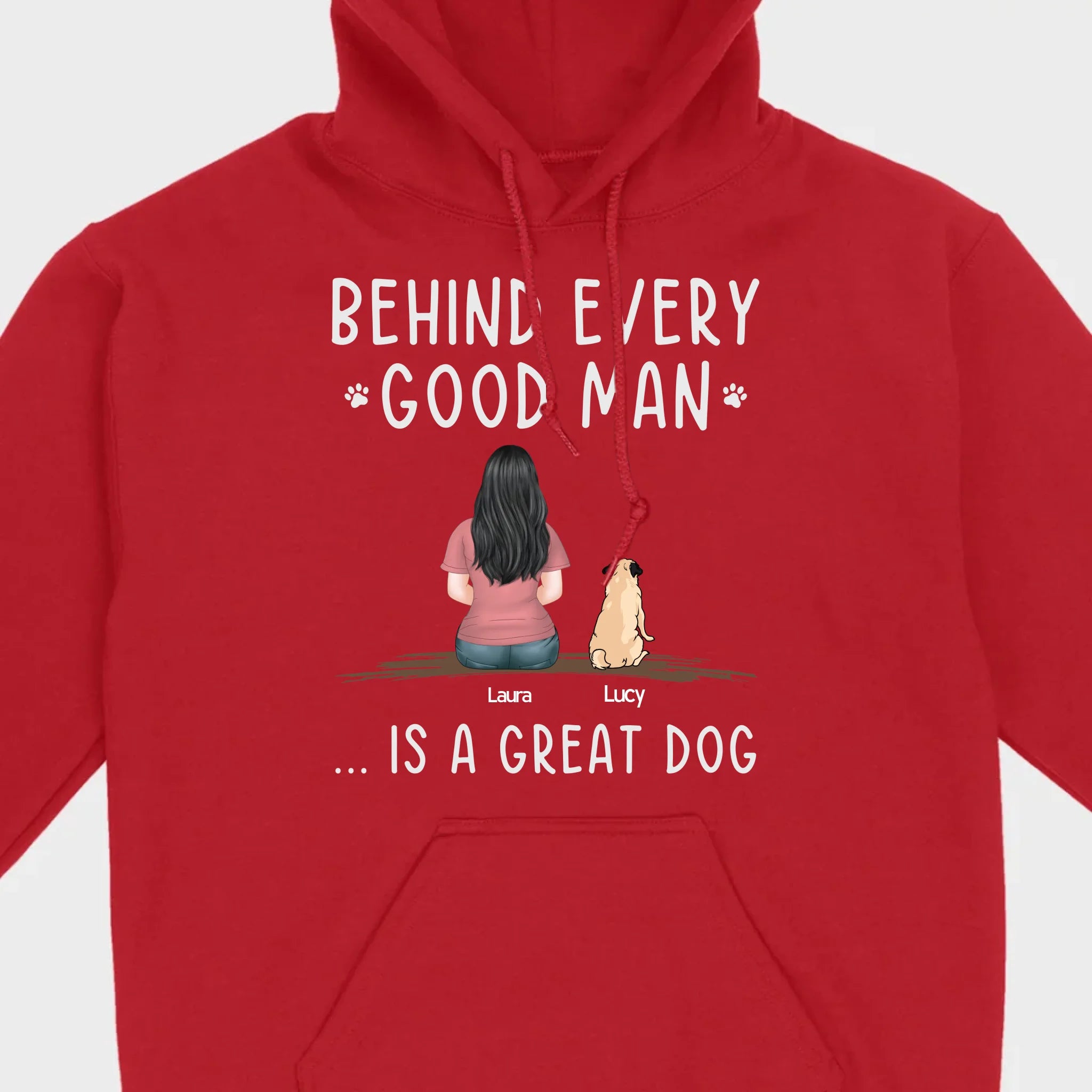 Custom Dog Basic Tee - Behind Every Good Woman Is A Great Dog Gift | 89Prints