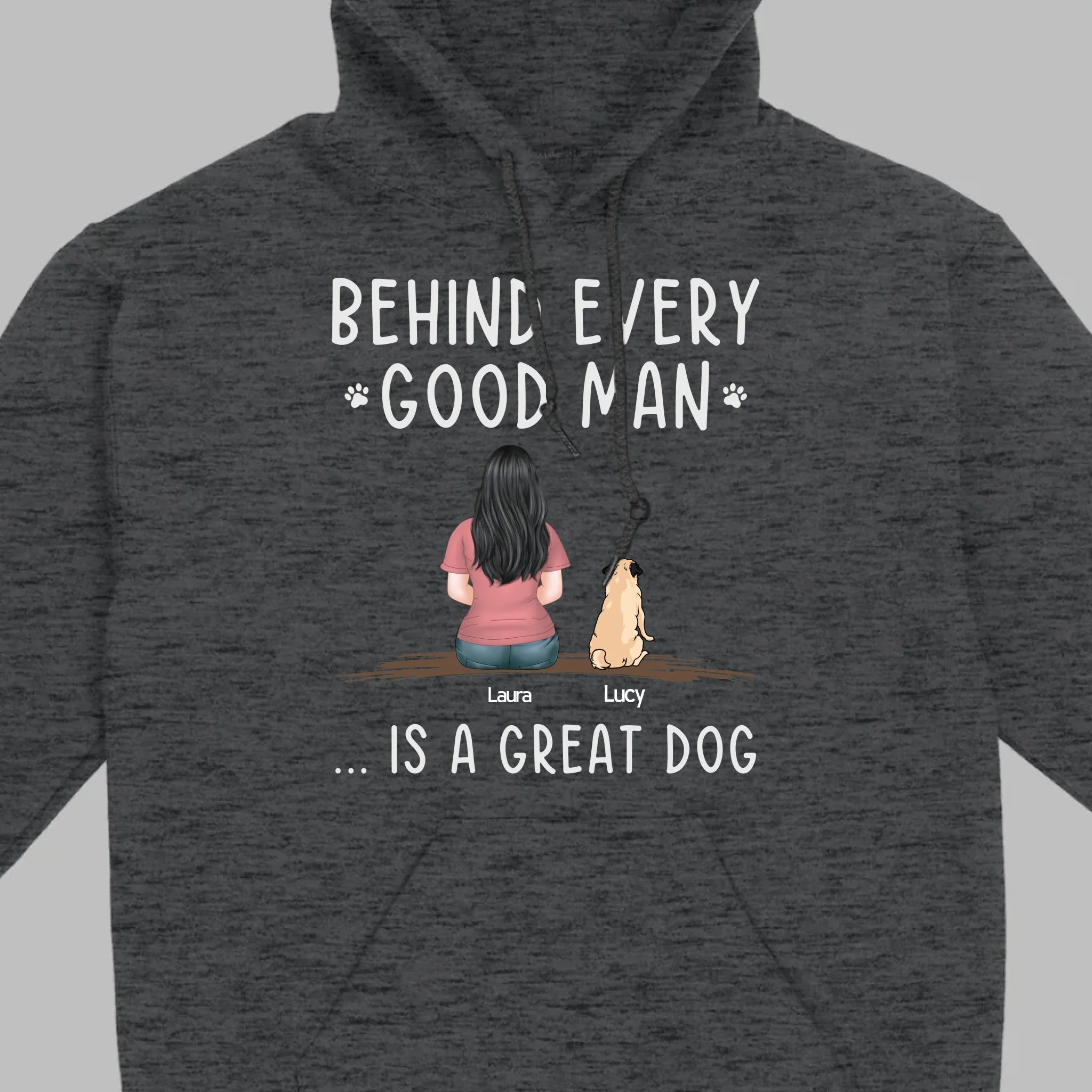 Custom Dog Basic Tee - Behind Every Good Woman Is A Great Dog Gift | 89Prints