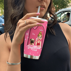 Personalized Pug Lover Tumbler - Best Dog Mom Ever Unique Gift For Dog Lovers | 89Prints