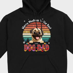 Custom Pug Basic Tee – Merry Woofmas To The Best Dog Dad Present | 89Prints