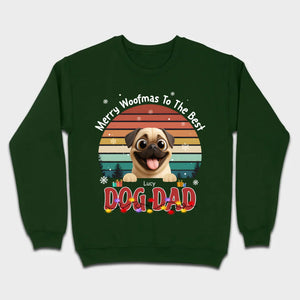 Custom Pug Basic Tee – Merry Woofmas To The Best Dog Dad Present | 89Prints