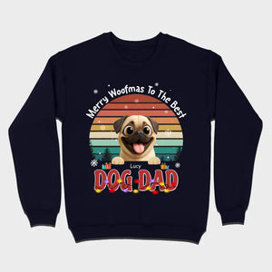 Custom Pug Basic Tee – Merry Woofmas To The Best Dog Dad Present | 89Prints
