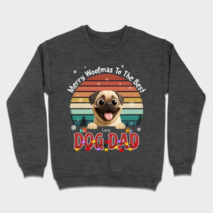 Custom Pug Basic Tee – Merry Woofmas To The Best Dog Dad Present | 89Prints