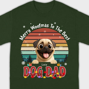 Custom Pug Basic Tee – Merry Woofmas To The Best Dog Dad Present | 89Prints
