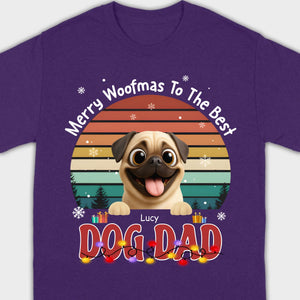 Custom Pug Basic Tee – Merry Woofmas To The Best Dog Dad Present | 89Prints