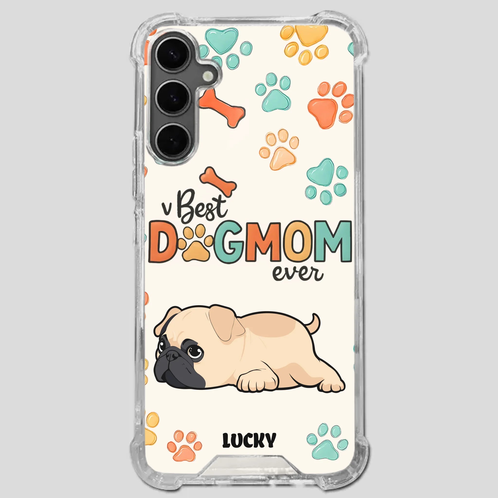 Personalized Pug Lover Phone Case - Custom Best Dog Mom Ever Gift | 89Prints