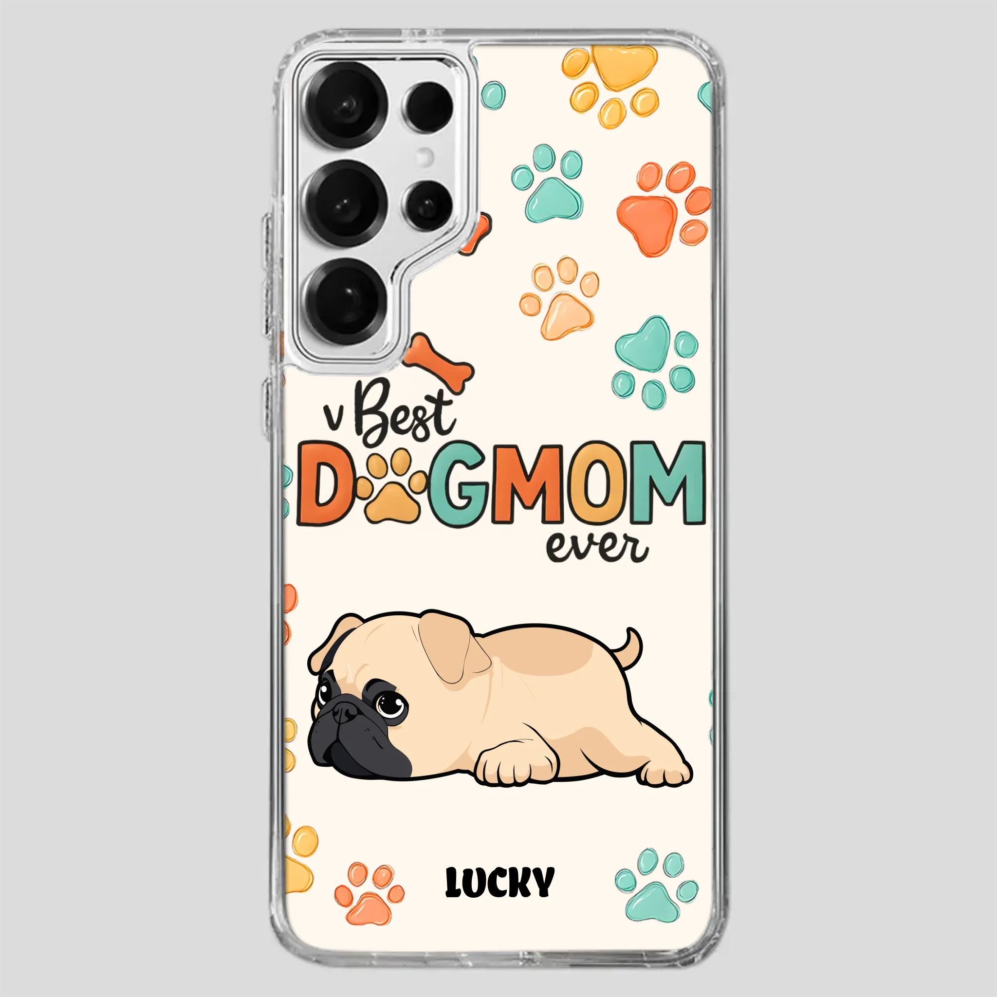 Personalized Pug Lover Phone Case - Custom Best Dog Mom Ever Gift | 89Prints