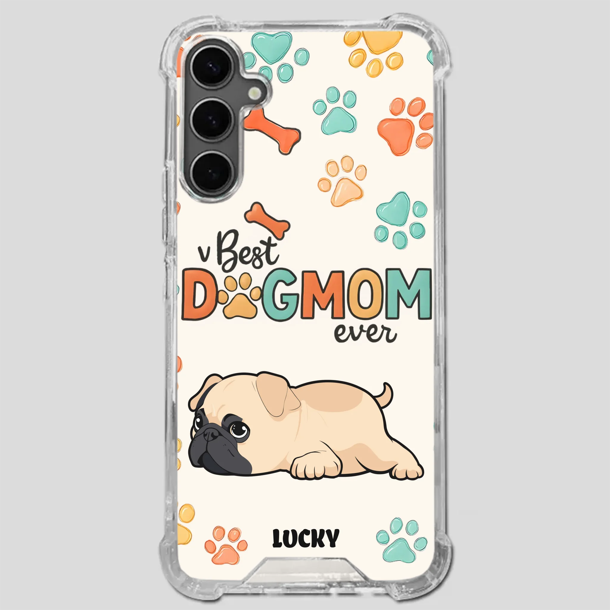 Personalized Pug Lover Phone Case - Custom Best Dog Mom Ever Gift | 89Prints