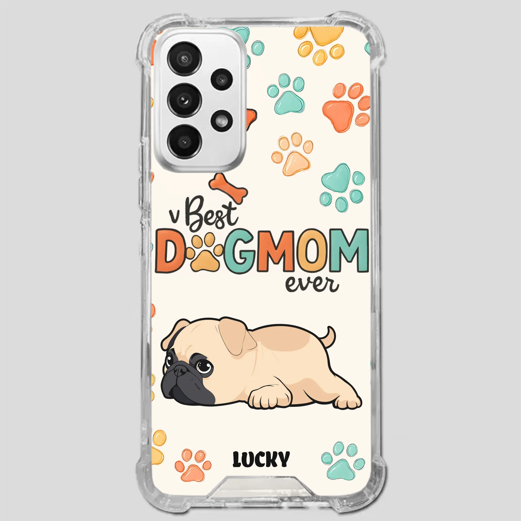 Personalized Pug Lover Phone Case - Custom Best Dog Mom Ever Gift | 89Prints