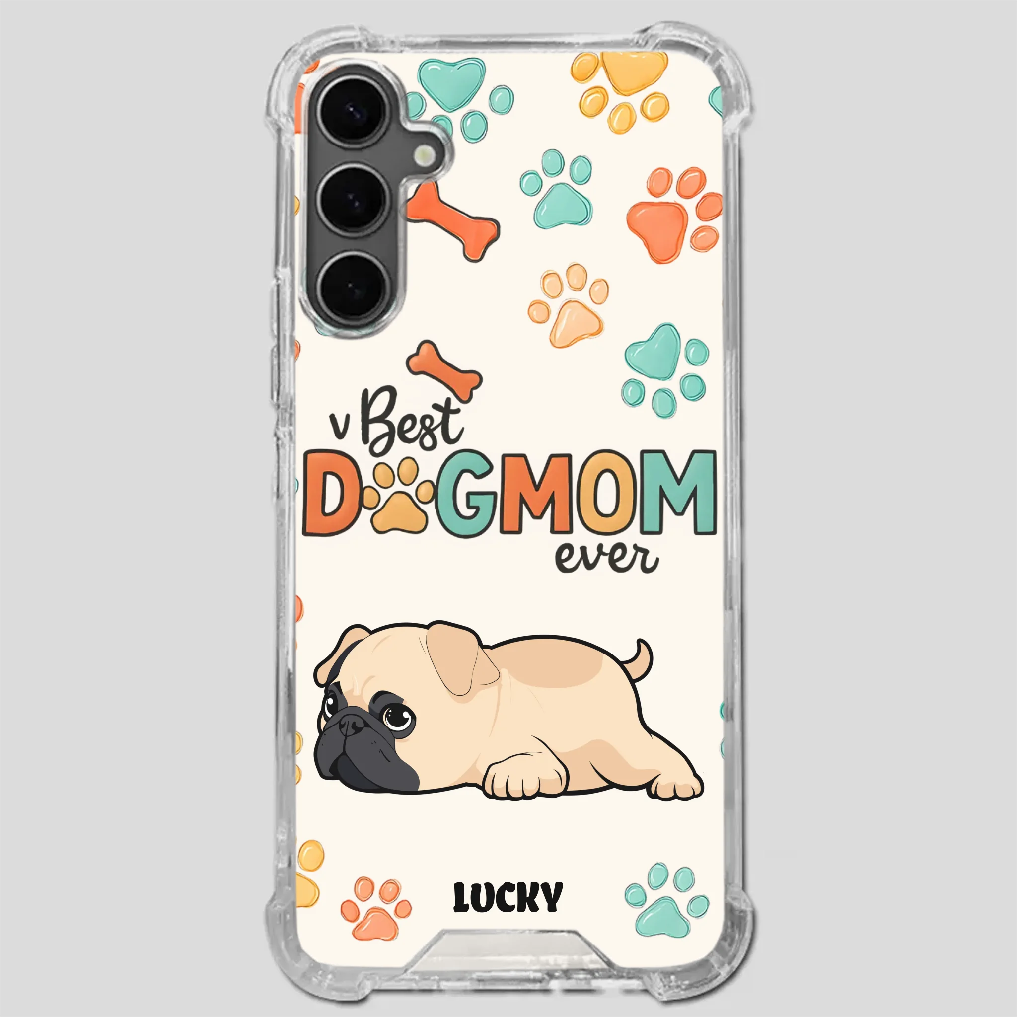 Personalized Pug Lover Phone Case - Custom Best Dog Mom Ever Gift | 89Prints