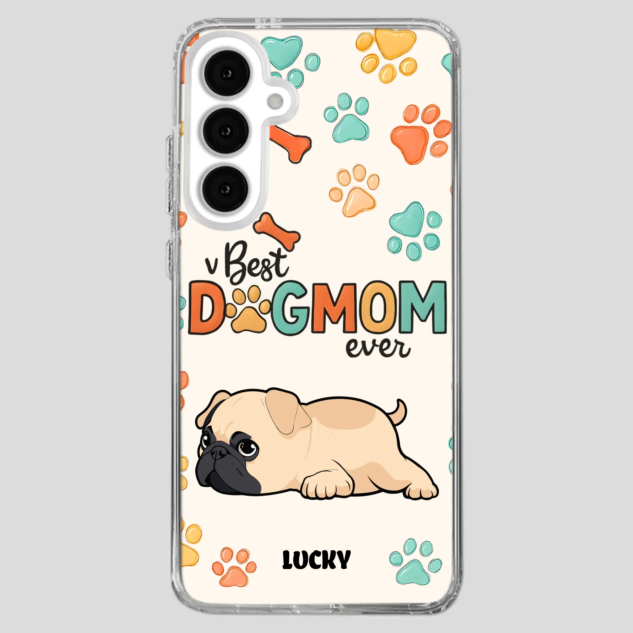 Personalized Pug Lover Phone Case - Custom Best Dog Mom Ever Gift | 89Prints