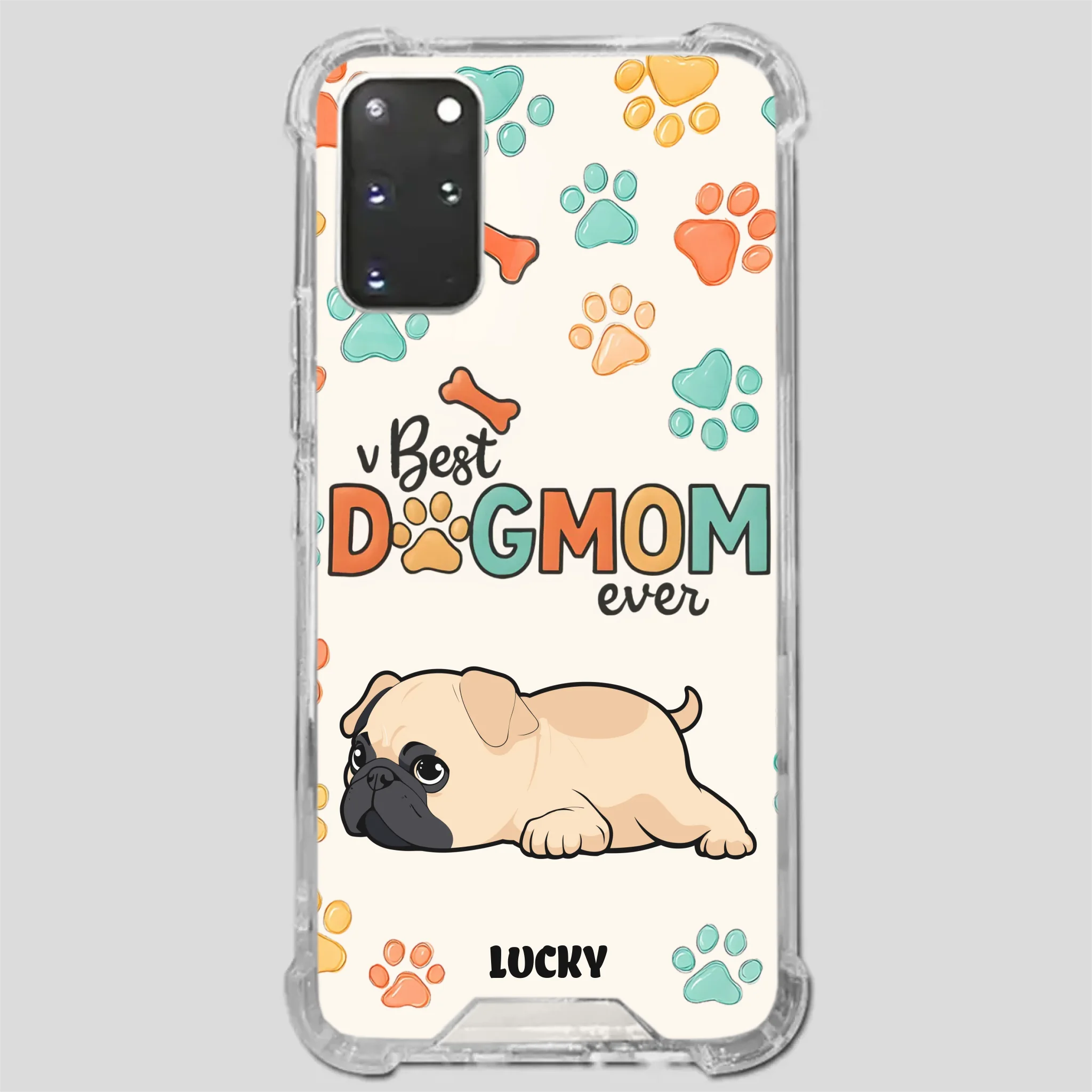 Personalized Pug Lover Phone Case - Custom Best Dog Mom Ever Gift | 89Prints