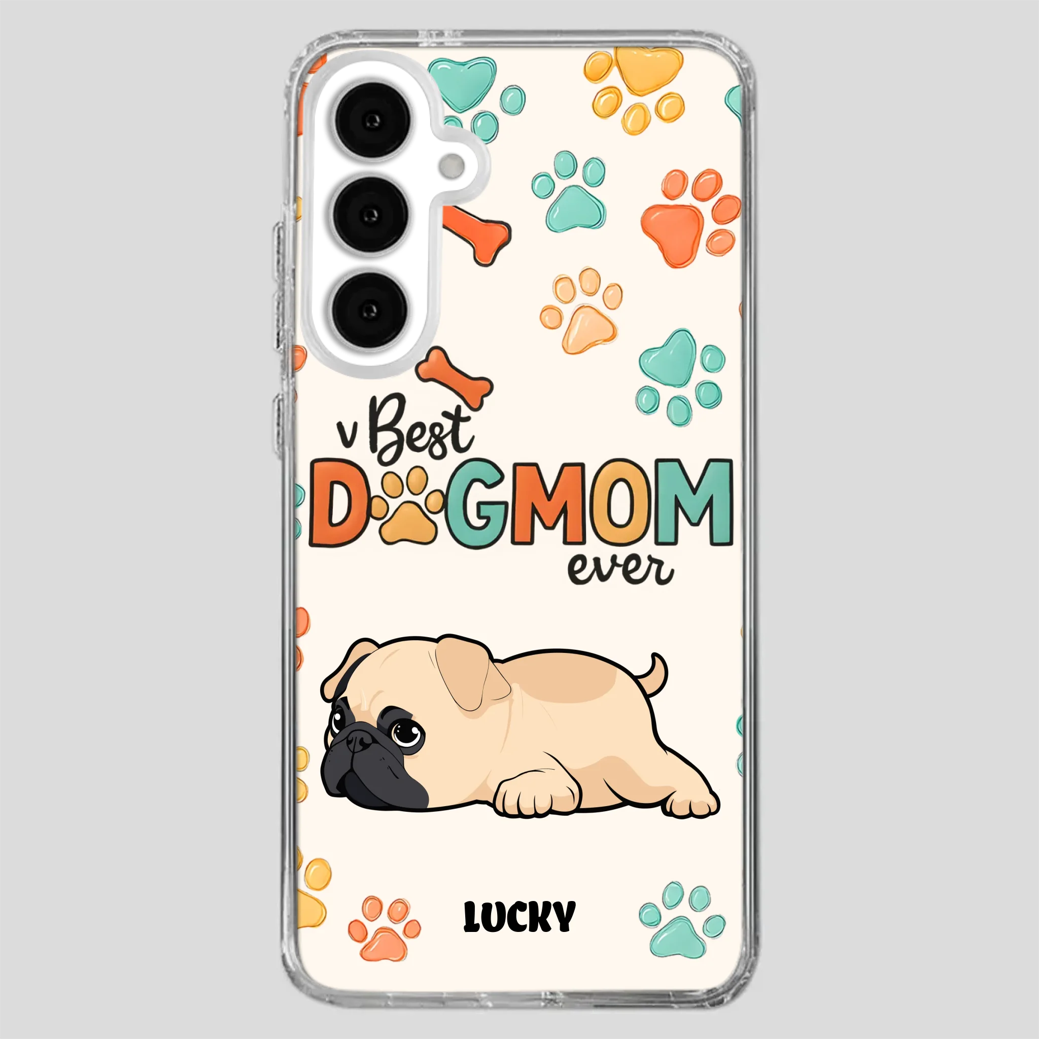 Personalized Pug Lover Phone Case - Custom Best Dog Mom Ever Gift | 89Prints