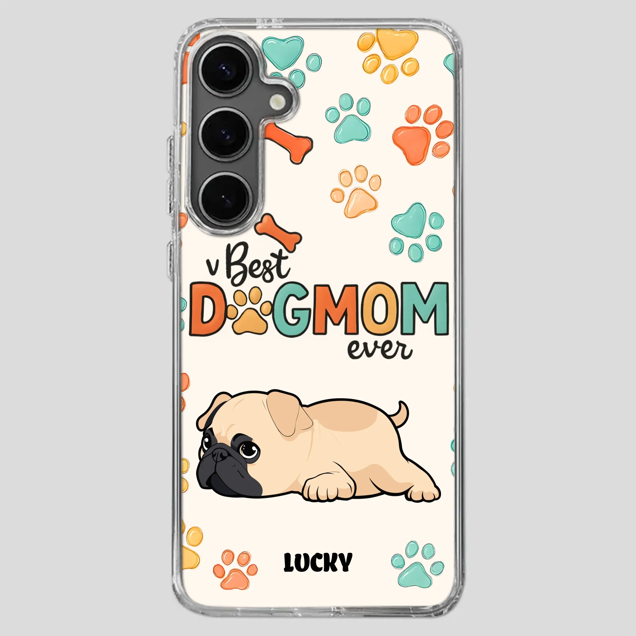 Personalized Pug Lover Phone Case - Custom Best Dog Mom Ever Gift | 89Prints