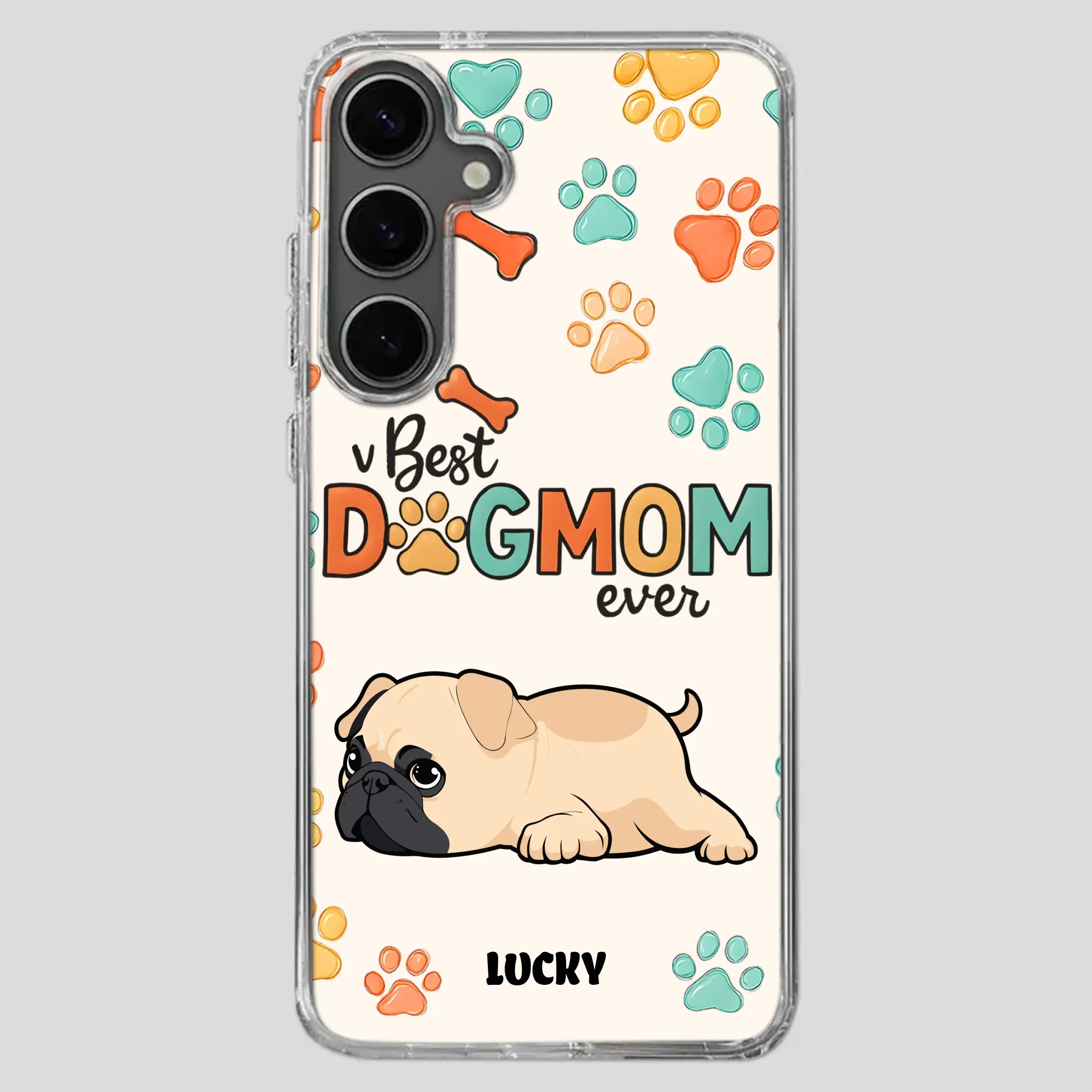 Personalized Pug Lover Phone Case - Custom Best Dog Mom Ever Gift | 89Prints