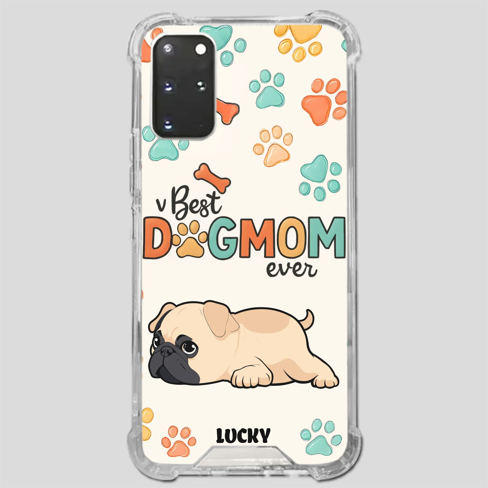 Personalized Pug Lover Phone Case - Custom Best Dog Mom Ever Gift | 89Prints