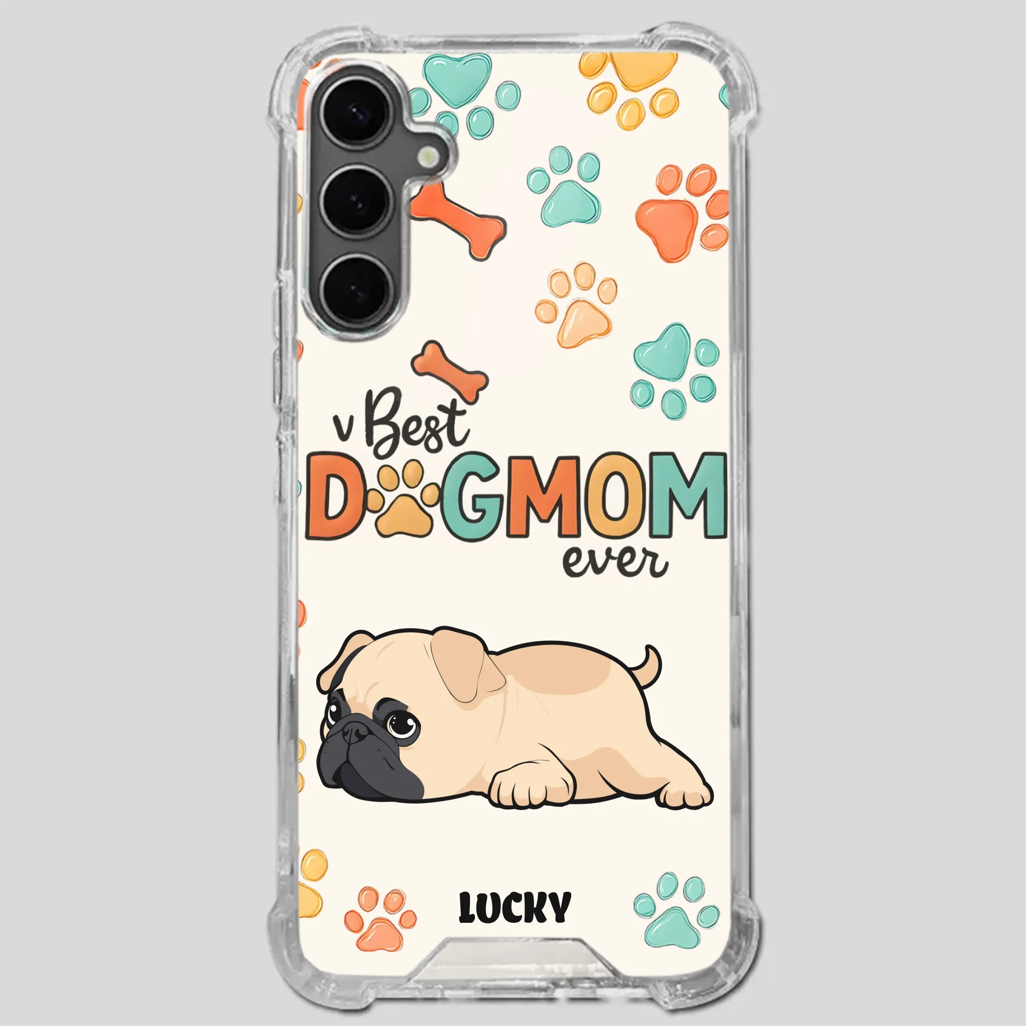 Personalized Pug Lover Phone Case - Custom Best Dog Mom Ever Gift | 89Prints