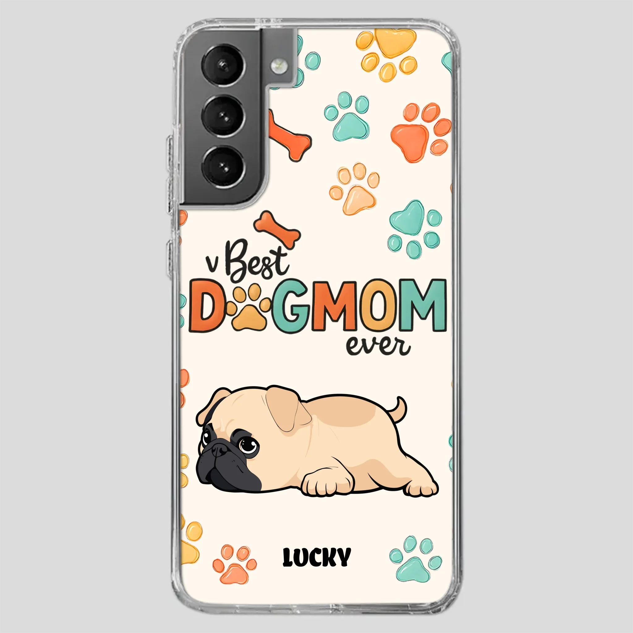 Personalized Pug Lover Phone Case - Custom Best Dog Mom Ever Gift | 89Prints