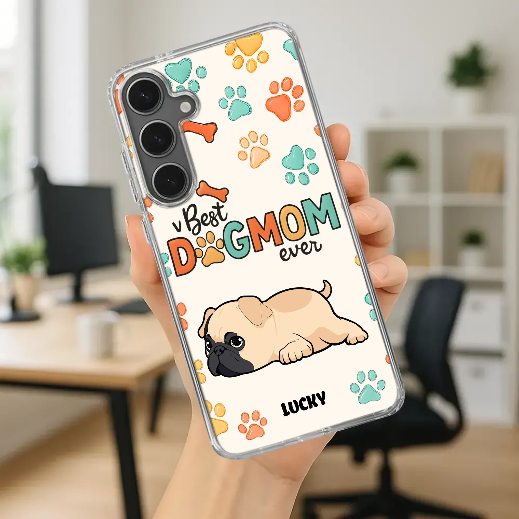 Personalized Pug Lover Phone Case - Custom Best Dog Mom Ever Gift | 89Prints