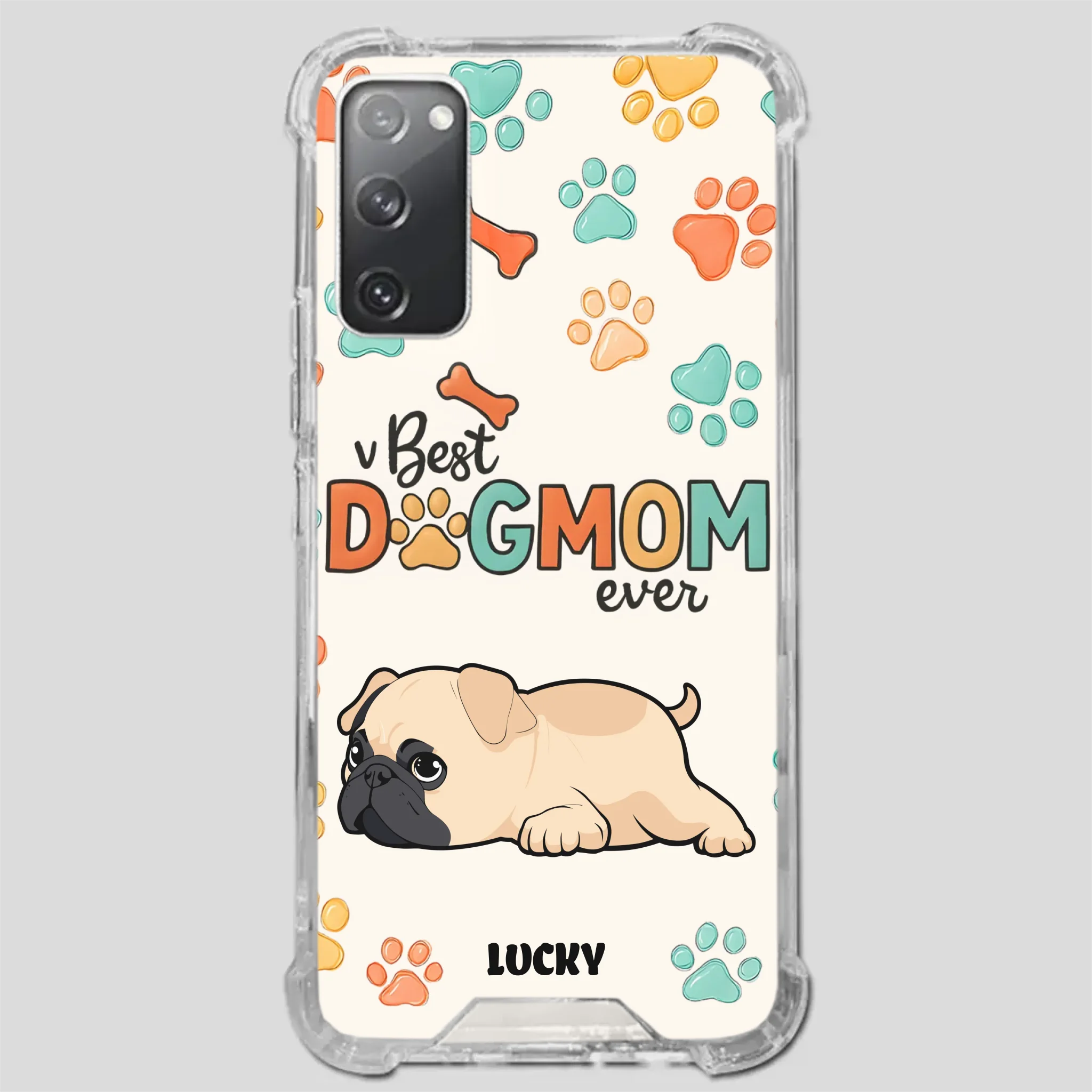 Personalized Pug Lover Phone Case - Custom Best Dog Mom Ever Gift | 89Prints
