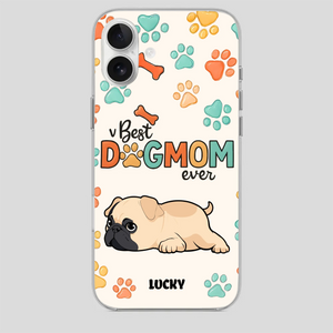 Personalized Pug Lover Phone Case - Custom Best Dog Mom Ever Gift | 89Prints