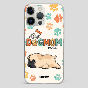 Personalized Pug Lover Phone Case - Custom Best Dog Mom Ever Gift | 89Prints