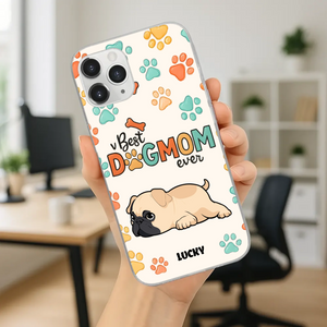 Personalized Pug Lover Phone Case - Custom Best Dog Mom Ever Gift | 89Prints