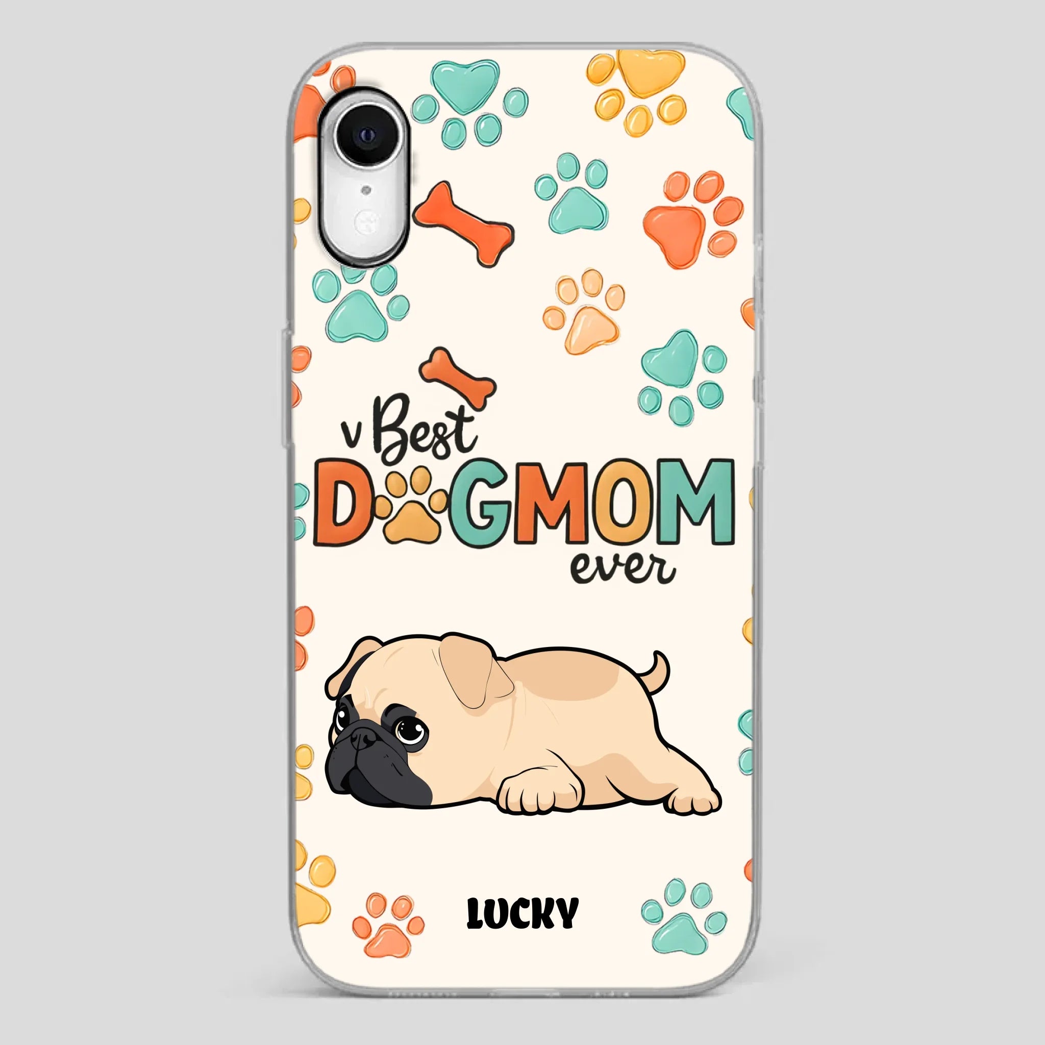 Personalized Pug Lover Phone Case - Custom Best Dog Mom Ever Gift | 89Prints