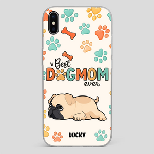 Personalized Pug Lover Phone Case - Custom Best Dog Mom Ever Gift | 89Prints