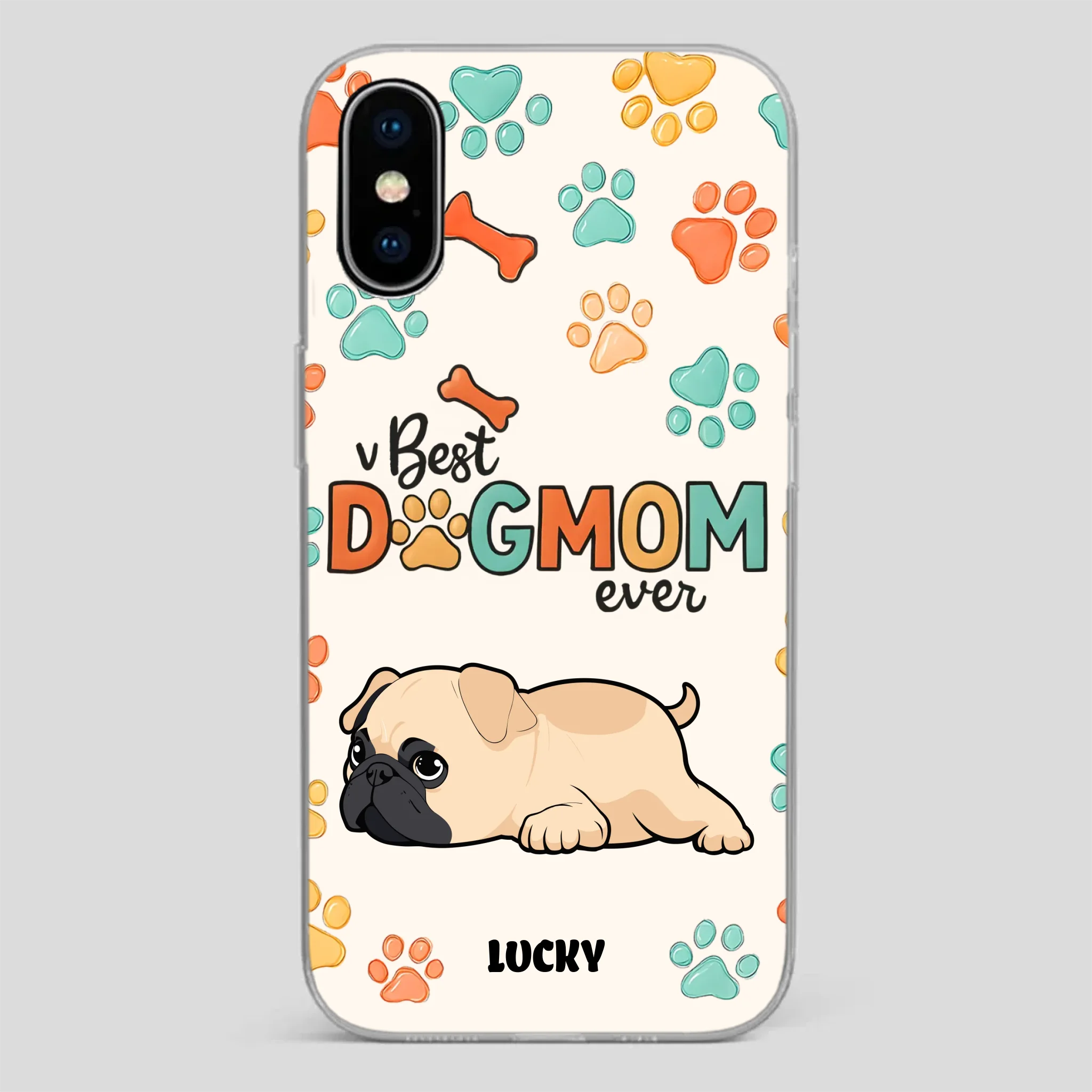 Personalized Pug Lover Phone Case - Custom Best Dog Mom Ever Gift | 89Prints