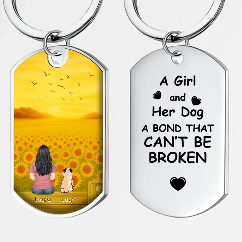 Custom Pug Lover Keychain - Unique A Bond That Can’t Be Broken Keepsake | 89Prints