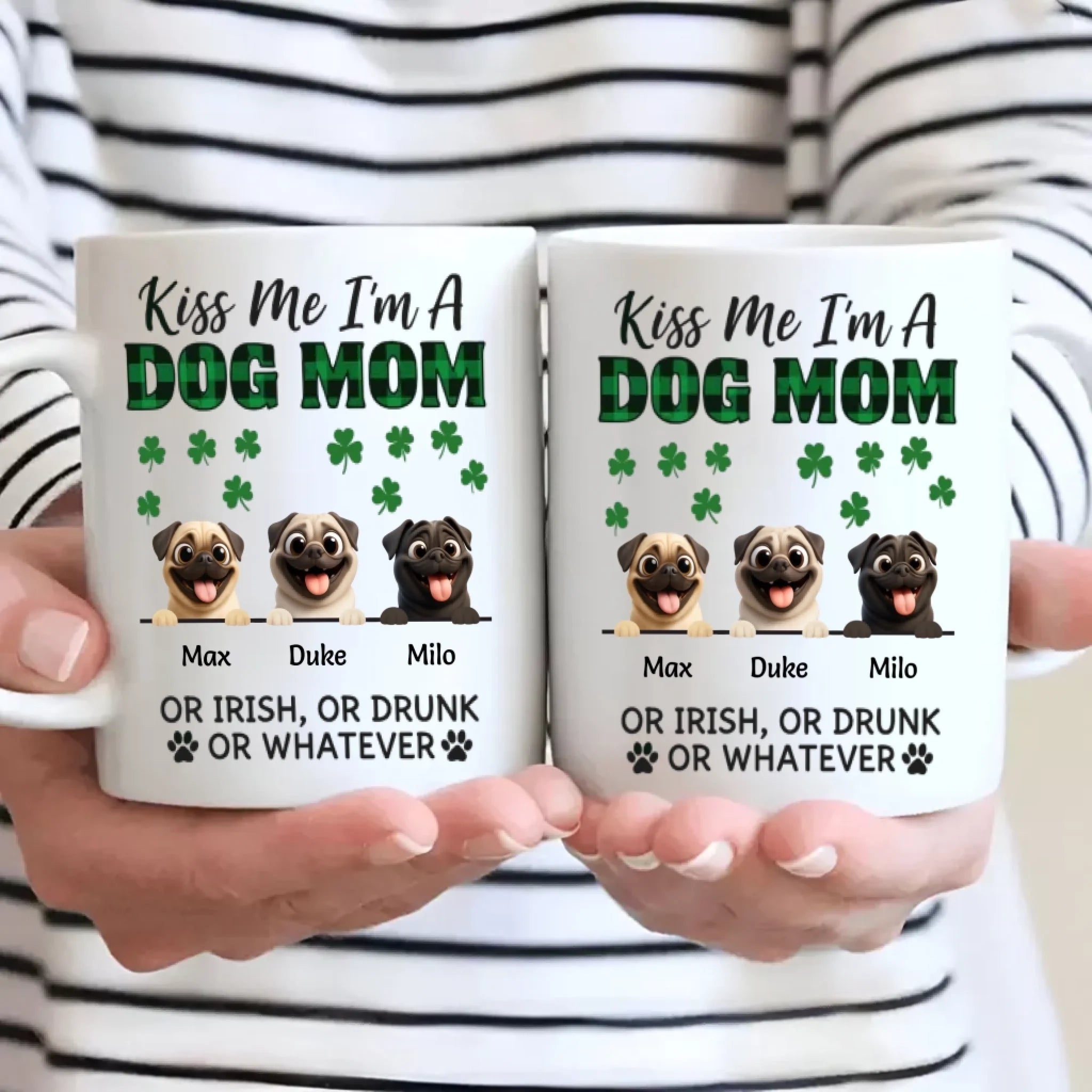 Customized Pug Lover Mug - Dog Mom St. Patrick’s Day Gift | 89Prints
