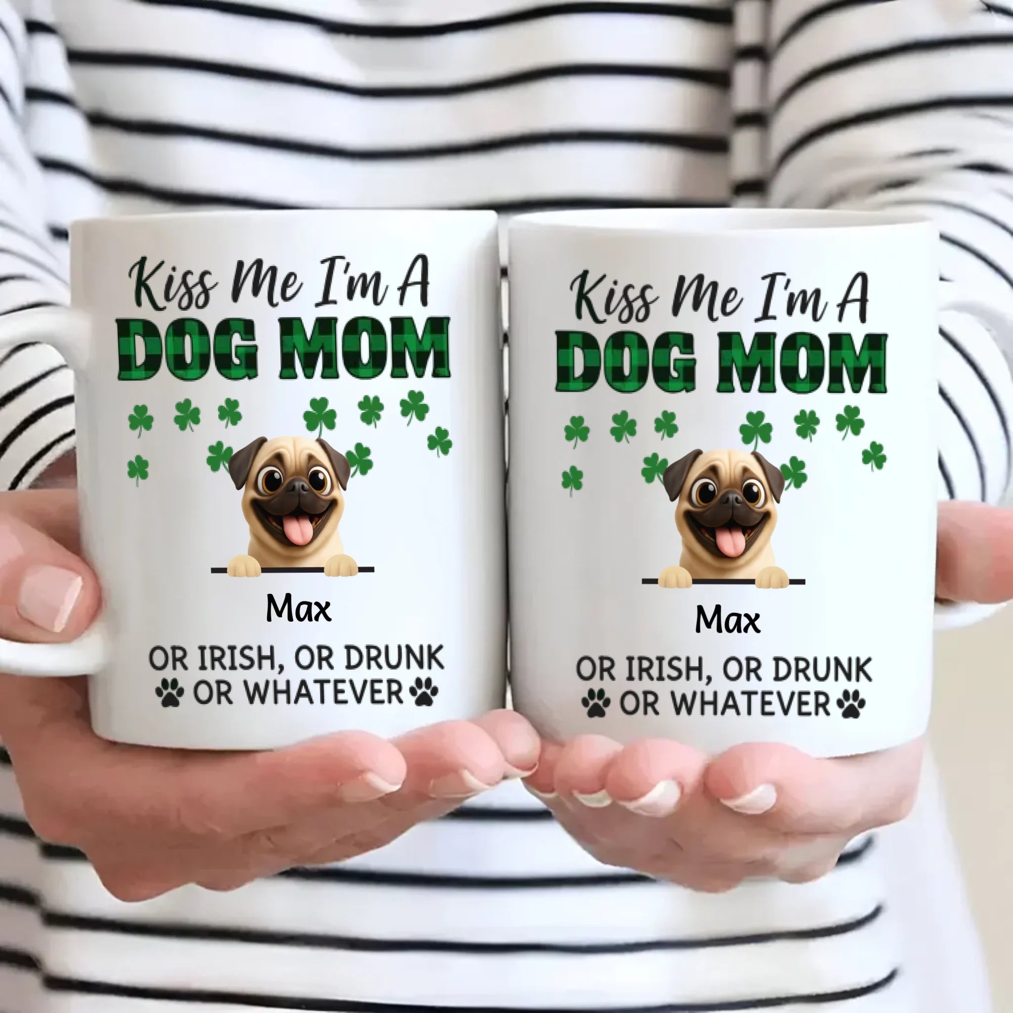 Customized Pug Lover Mug - Dog Mom St. Patrick’s Day Gift | 89Prints