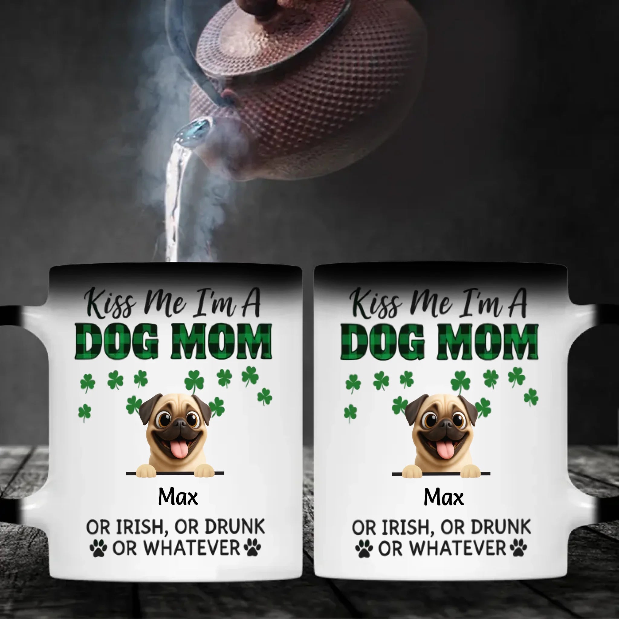 Customized Pug Lover Mug - Dog Mom St. Patrick’s Day Gift | 89Prints