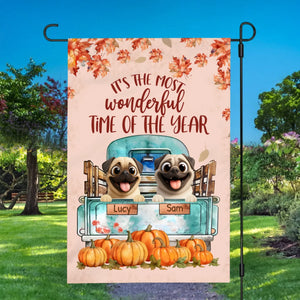 Custom Pug Lover Garden Flag - Celebrate The Most Wonderful Time With Custom Dog Gift | 89Prints