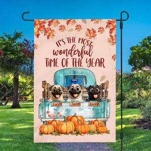 Custom Pug Lover Garden Flag - Celebrate The Most Wonderful Time With Custom Dog Gift | 89Prints