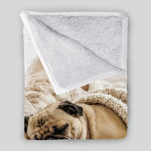 Personalized Pug Lover Blanket With Name - Thank You For Letting Me Be Part Of Your Life | 89Prints